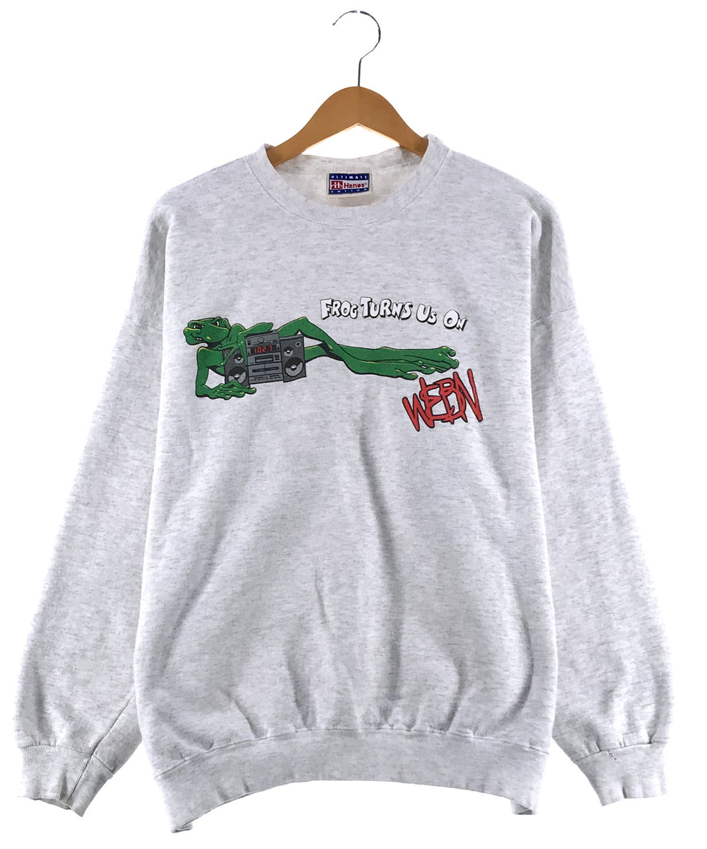 WEBN プリントスウェット FROG TURNS US ON