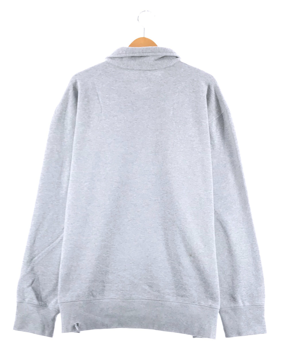 Disney Mickey ハーフZIP キャラ刺繡スウェット