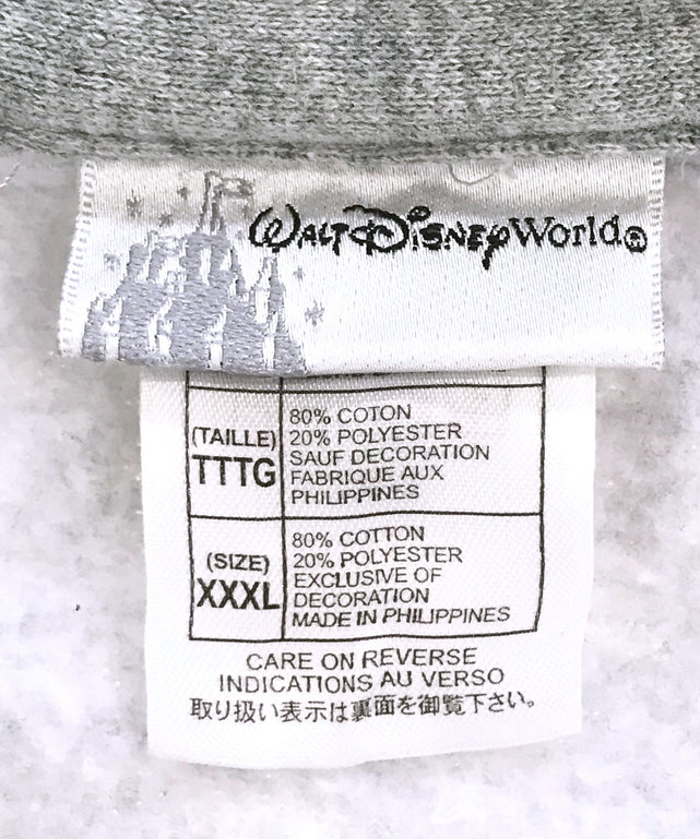 Disney Mickey ハーフZIP キャラ刺繡スウェット