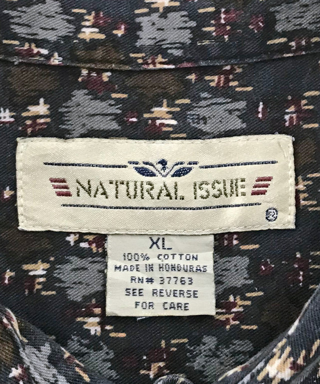 NATURAL ISSUE 柄シャツ
