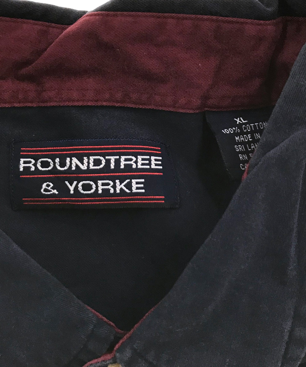 ROUNDTREE & YORKE 柄シャツ 3色切替 ボーダー