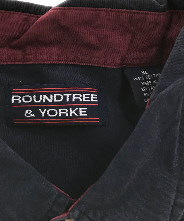 ROUNDTREE & YORKE 柄シャツ 3色切替 ボーダー