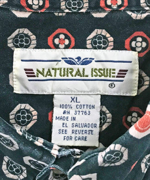 NATURAL ISSUE 柄シャツ