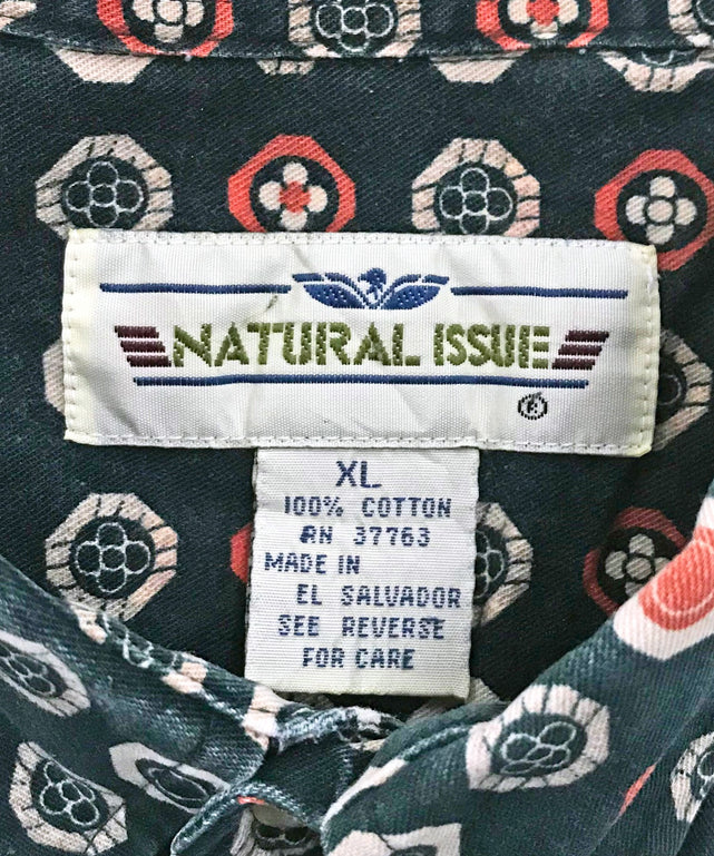 NATURAL ISSUE 柄シャツ