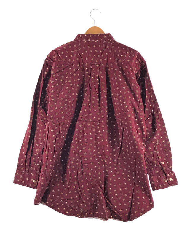 IVY CREW 柄シャツ ボタンダウン ワンポイント ロゴ 刺繍