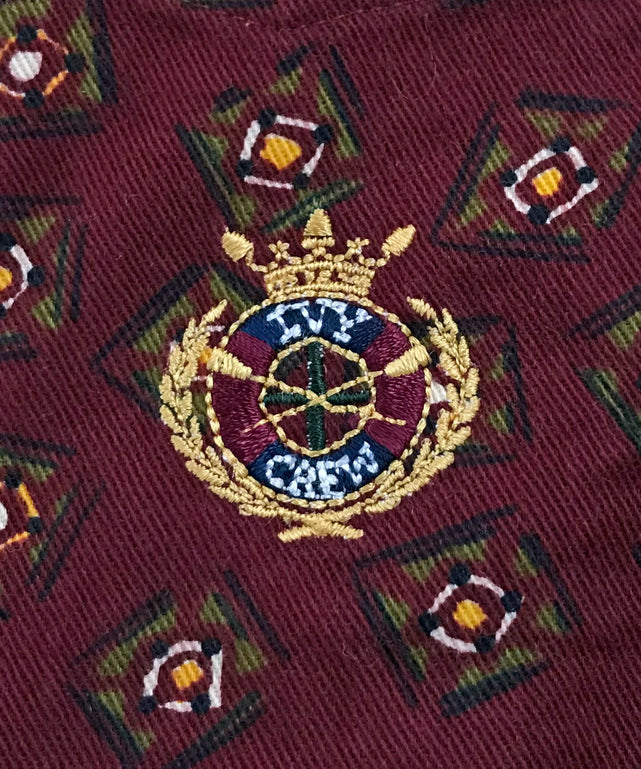 IVY CREW 柄シャツ ボタンダウン ワンポイント ロゴ 刺繍