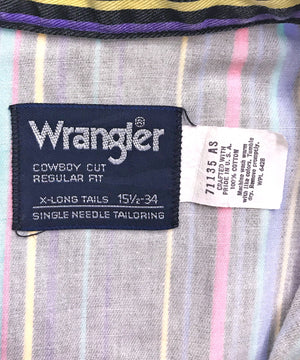 Wrangler ストライプシャツ カウボーイカット ボタンダウン
