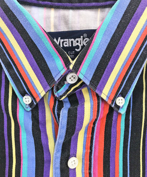 Wrangler ストライプシャツ カウボーイカット ボタンダウン