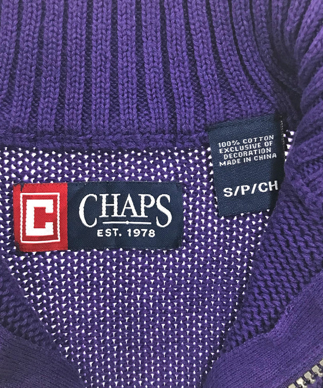 CHAPS ハーフZIPニット