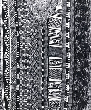 CONTE MASSIMO Vネック 総柄ニット