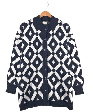 総柄カーディガン