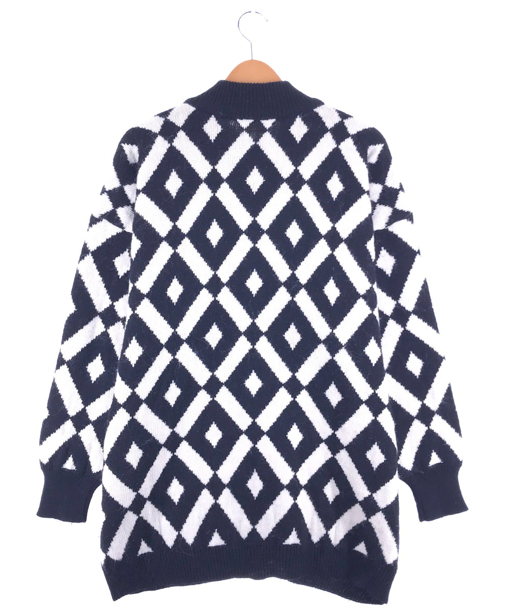 総柄カーディガン