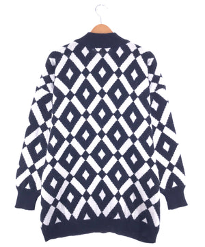 総柄カーディガン