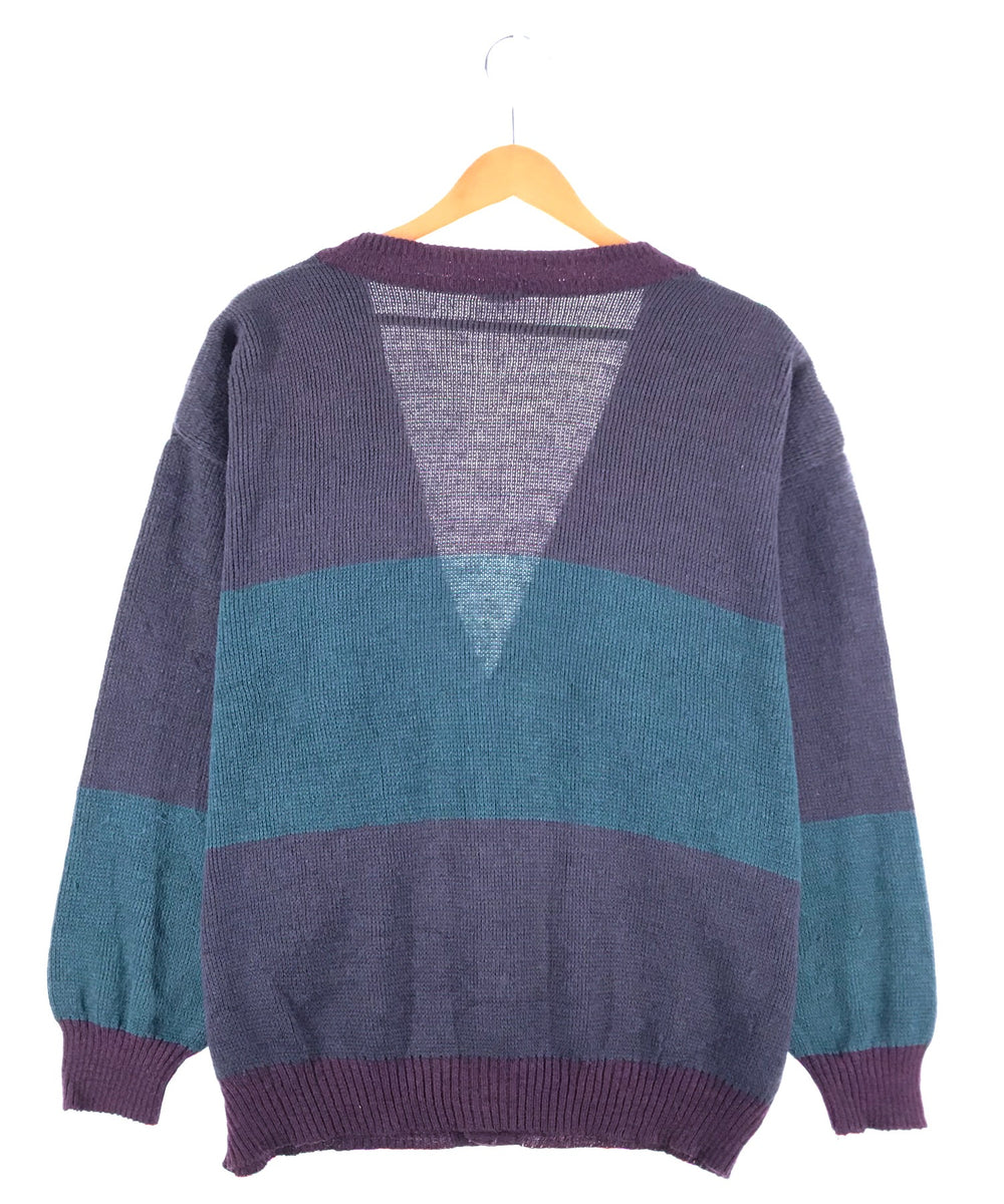 カラーブロック カーディガン