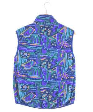 moving comfort 総柄フリース ベスト