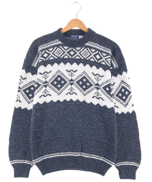 PECONIC BAY TRADERS 80S 総柄ニット