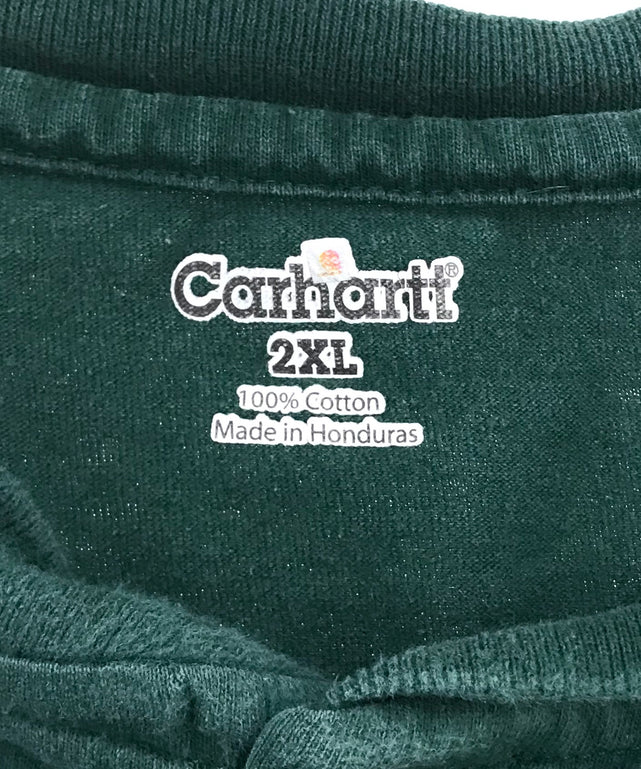 Carhartt ポケット 長袖Ｔシャツワンポイントロゴ ヘンリーネック