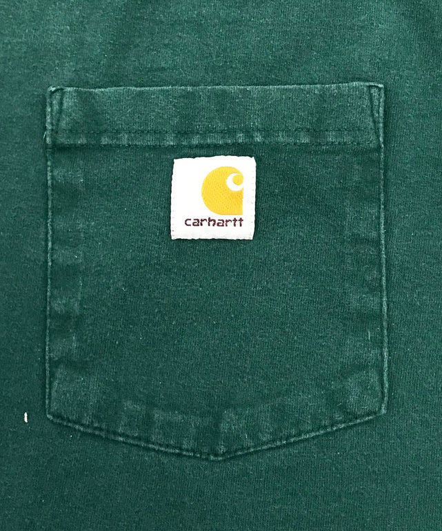 Carhartt ポケット 長袖Ｔシャツワンポイントロゴ ヘンリーネック