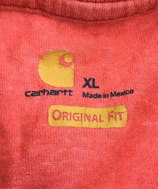 Carhartt ポケット 長袖Ｔシャツワンポイントロゴ ヘンリーネック