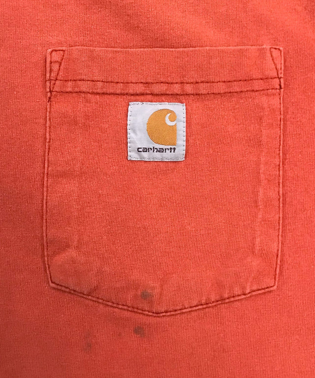 Carhartt ポケット 長袖Ｔシャツワンポイントロゴ ヘンリーネック