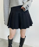 無地プリーツスカート/ブラック モデル：160㎝ F着用