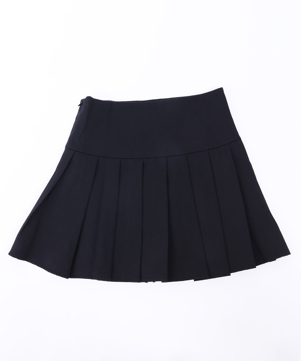 無地プリーツスカート