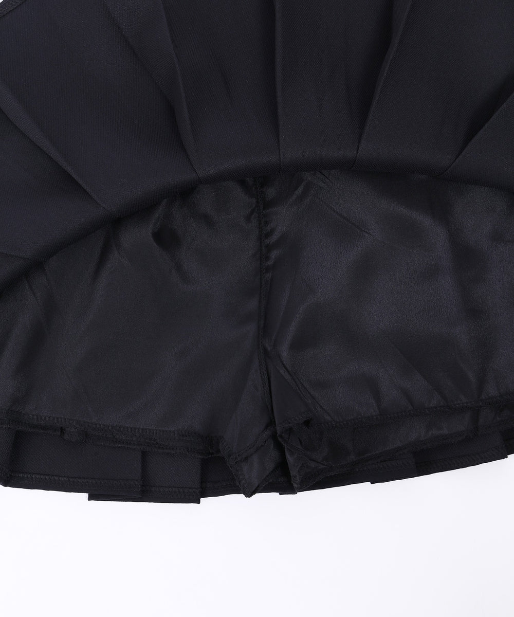 無地プリーツスカート