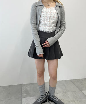 無地プリーツスカート