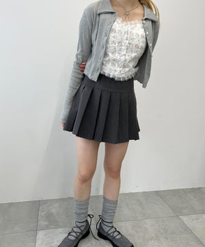 無地プリーツスカート