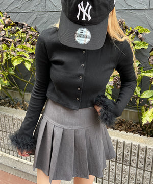 無地プリーツスカート