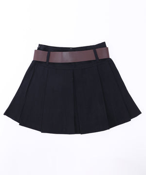 ベルト付きボックススカート