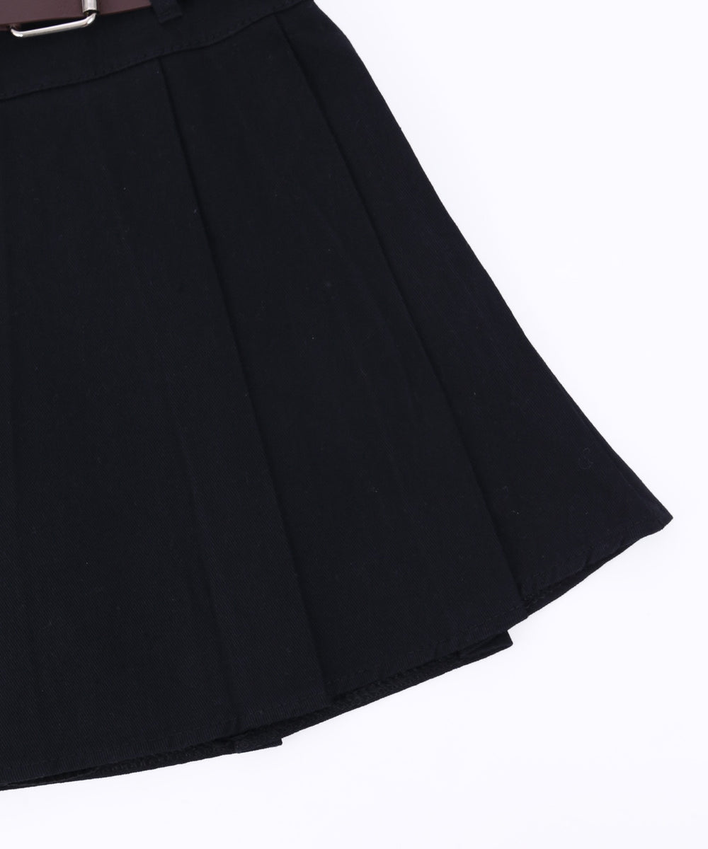 ベルト付きボックススカート