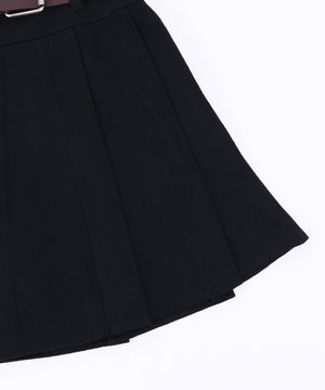 ベルト付きボックススカート