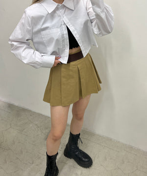 ベルト付きボックススカート