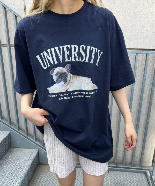 PUGプリントTシャツ