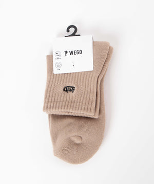 Amity刺繍アンクルパイルソックス(23-25cm)