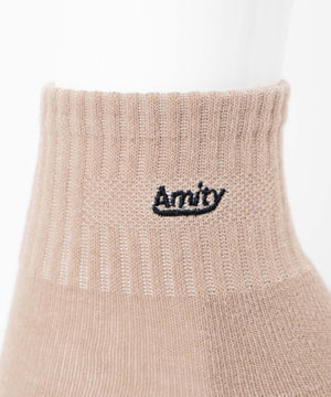 Amity刺繍アンクルパイルソックス(23-25cm)