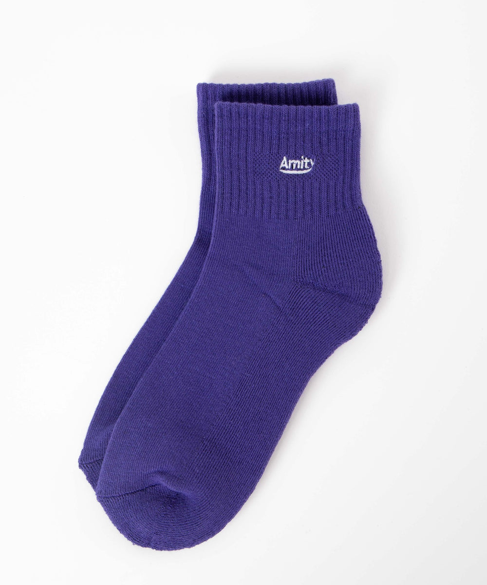 Amity刺繍アンクルパイルソックス(23-25cm)
