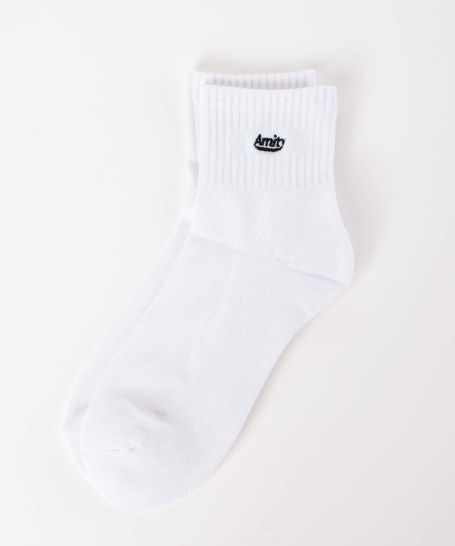 Amity刺繍アンクルパイルソックス(23-25cm)