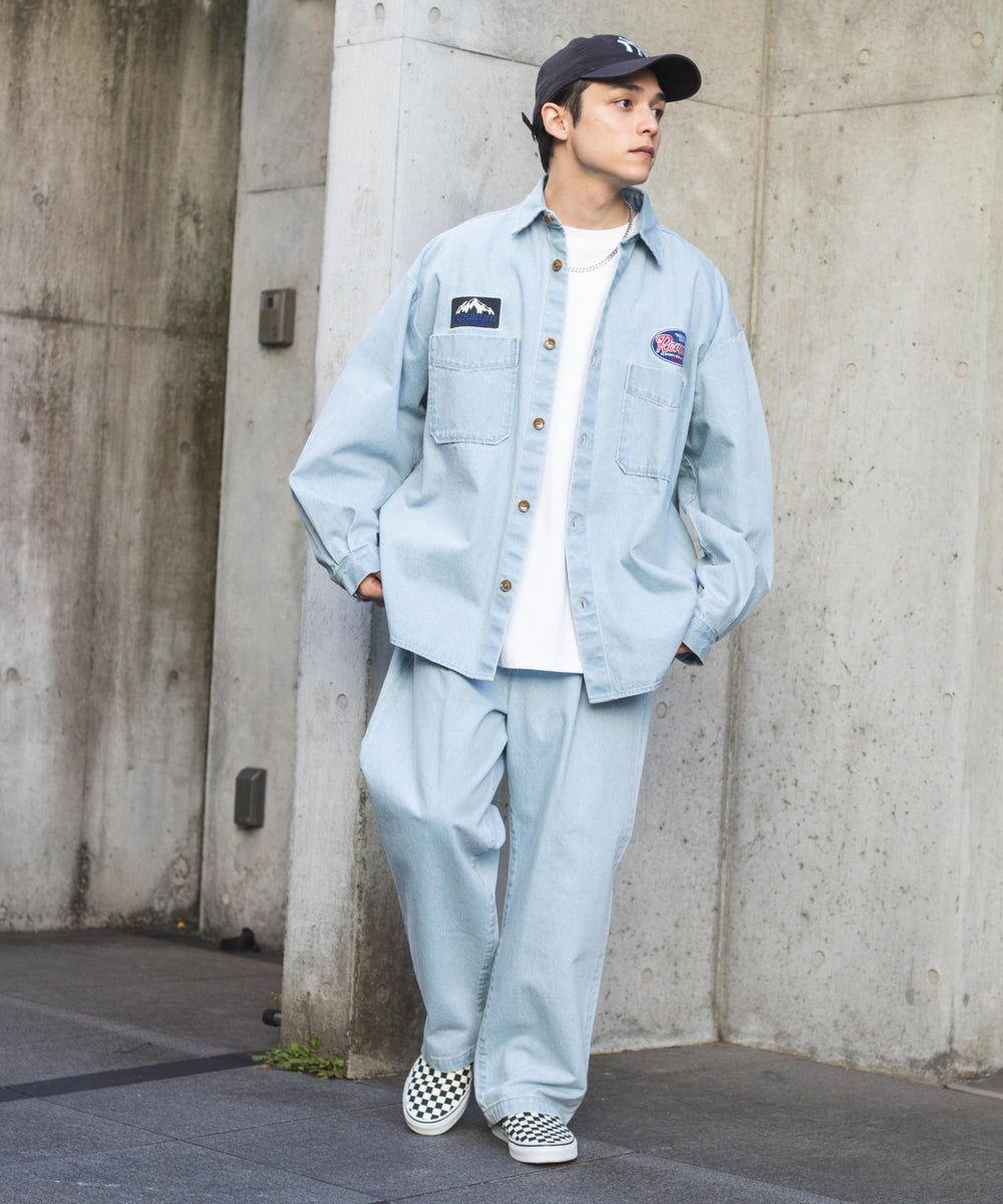 デニム淡色 モデル：175cm L着用