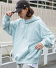 ヘビーウエイトBIGプルパーカー/ブルーその他 モデル：174cm L着用