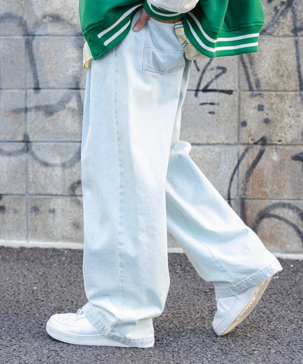 デニム淡色 モデル : 175cm L着用