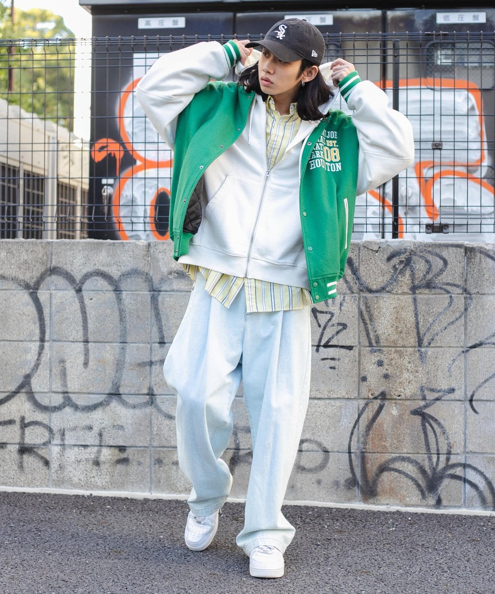 デニム淡色 モデル : 175cm L着用