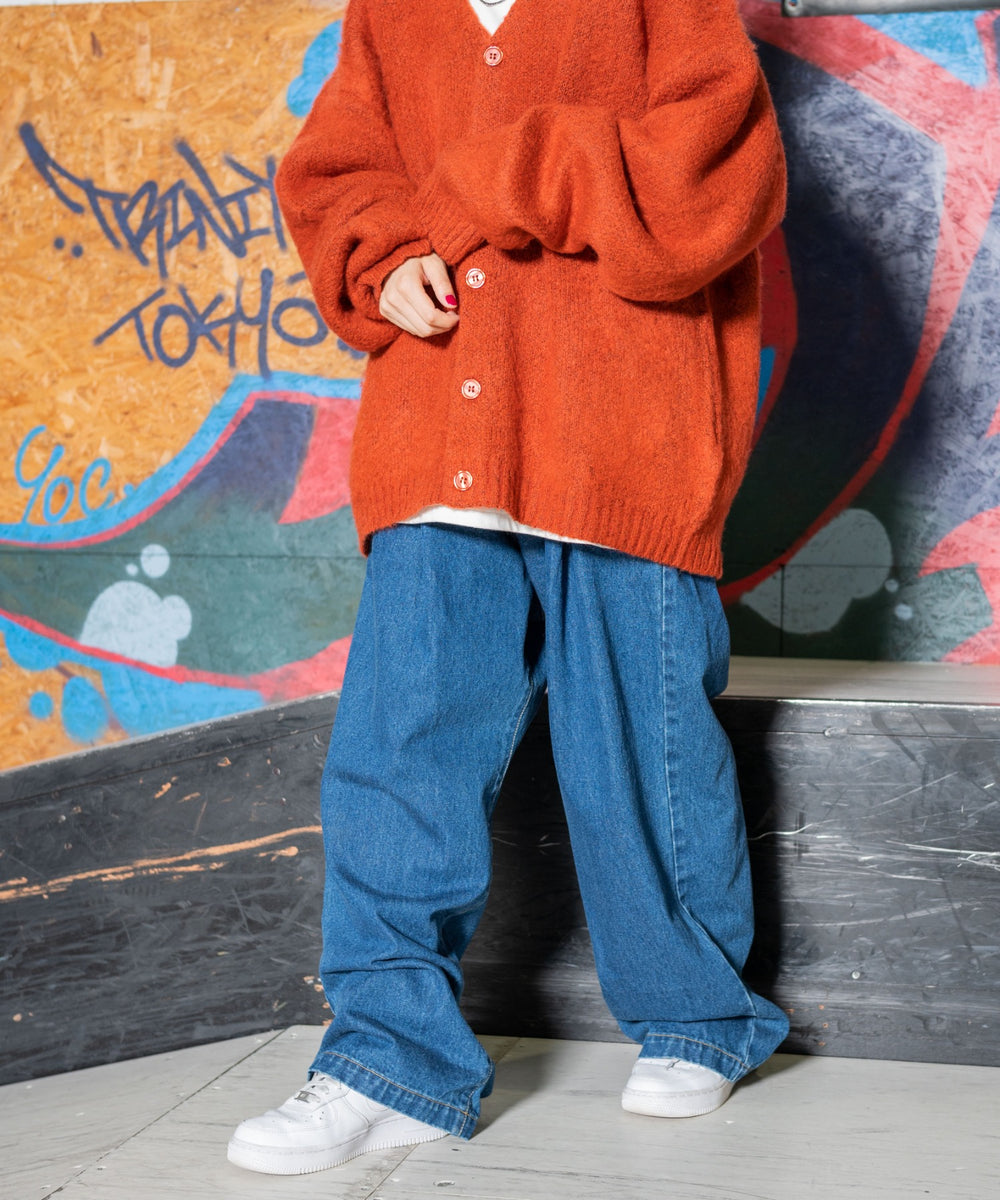 デニム中濃　モデル:154cm L着用