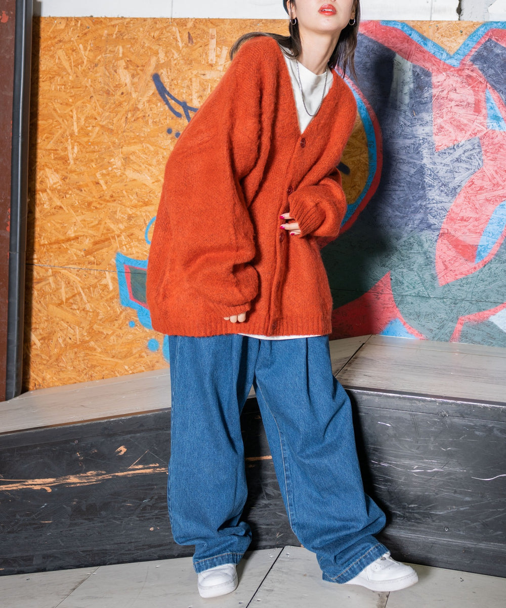 デニム中濃色　モデル:154cm L着用