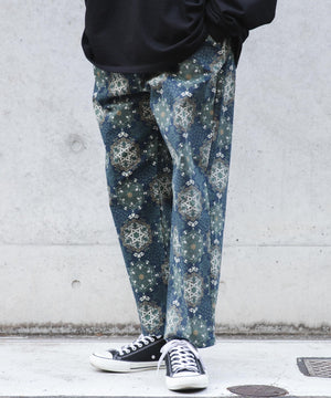 総柄ワイドイージーパンツ