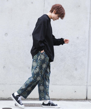 総柄ワイドイージーパンツ