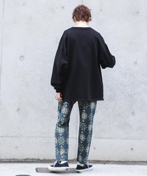 総柄ワイドイージーパンツ