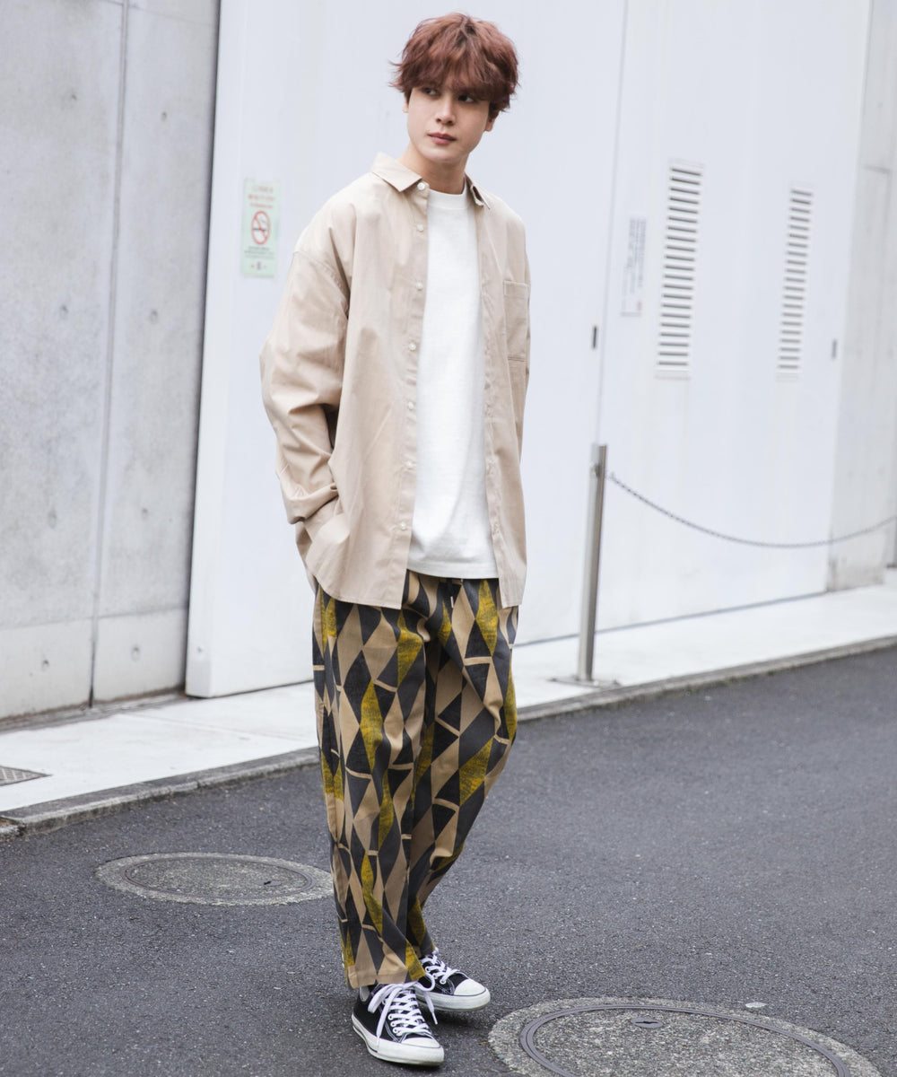 総柄ワイドイージーパンツ