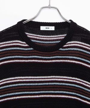 レトロボーダーニットベスト